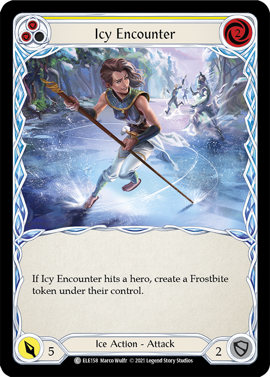 Icy Encounter (Yellow) [ELE158] (Tales of Aria)  1st Edition Normal | Good Games Morley