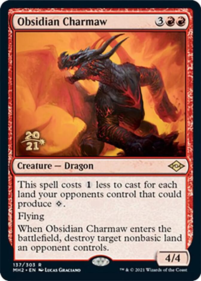 Obsidian Charmaw [Modern Horizons 2 Prerelease Promos] | Good Games Morley