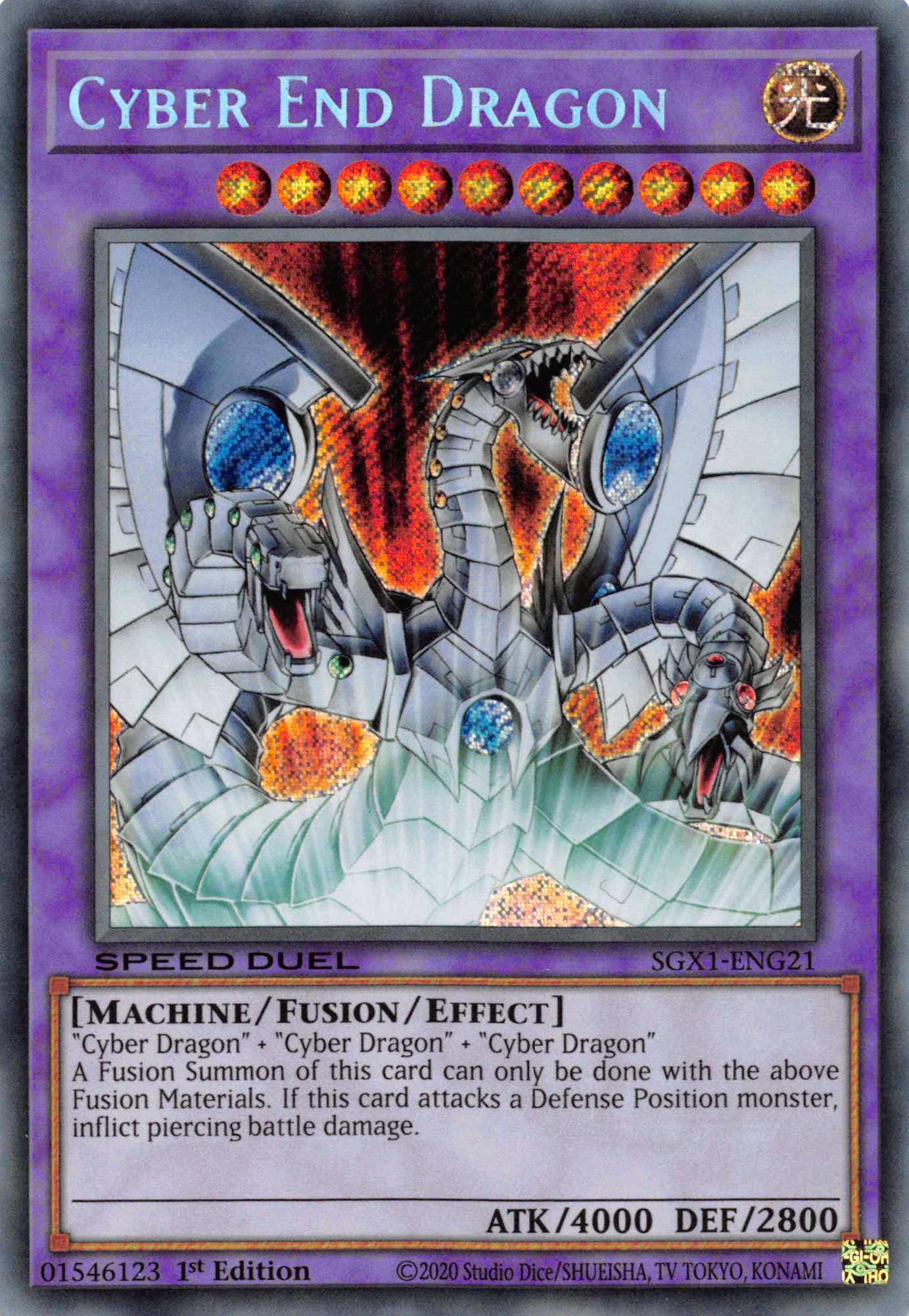 Cyber End Dragon [SGX1-ENG21] Secret Rare | Good Games Morley