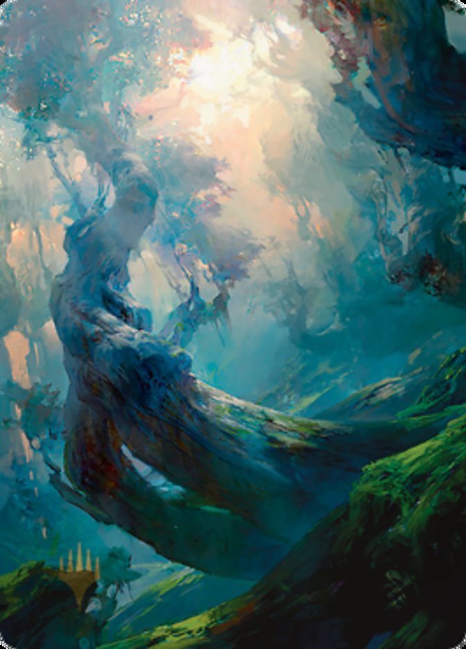 Forest 3 Art Card (Gold-Stamped Signature) [Zendikar Rising Art Series] | Good Games Morley