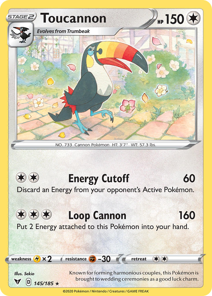 Toucannon (145/185) [Sword & Shield: Vivid Voltage] | Good Games Morley