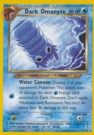 Dark Omanyte (37/105) [Neo Destiny Unlimited] | Good Games Morley