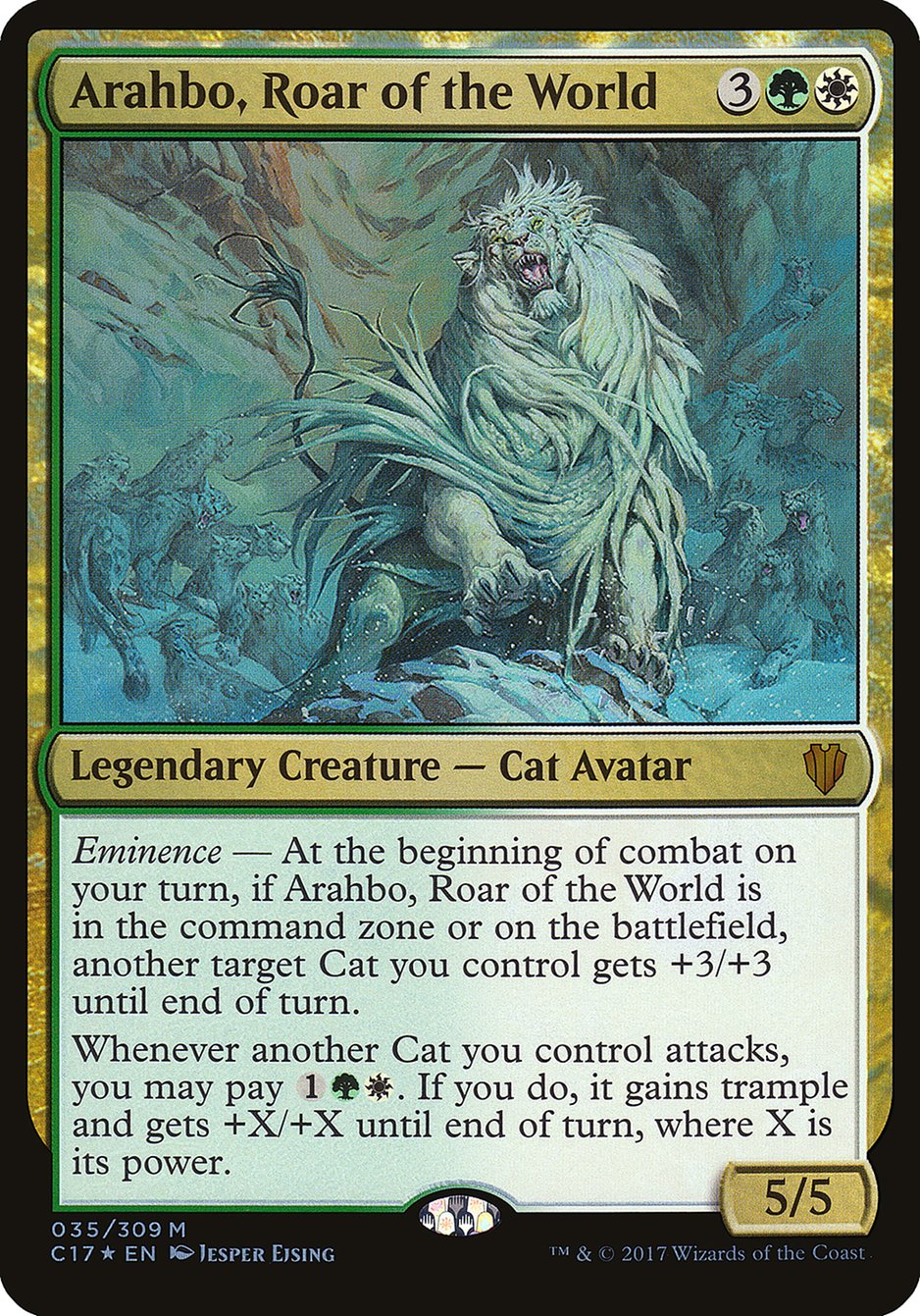 Arahbo, Roar of the World (Oversized) [Commander 2017 Oversized] | Good Games Morley