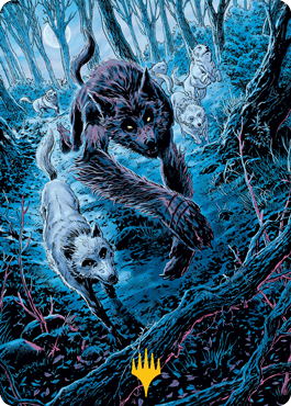Untamed Pup Art Card (Gold-Stamped Signature) [Innistrad: Midnight Hunt Art Series] | Good Games Morley