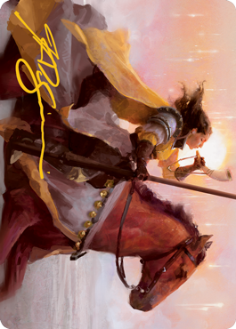 Sunrise Cavalier Art Card (Gold-Stamped Signature) [Innistrad: Midnight Hunt Art Series] | Good Games Morley