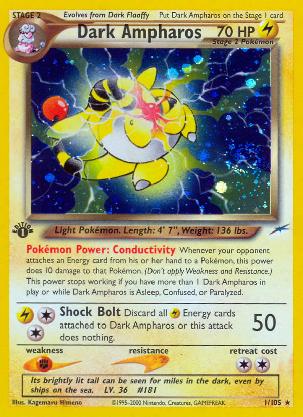 Dark Ampharos (1/105) [Neo Destiny 1st Edition] | Good Games Morley