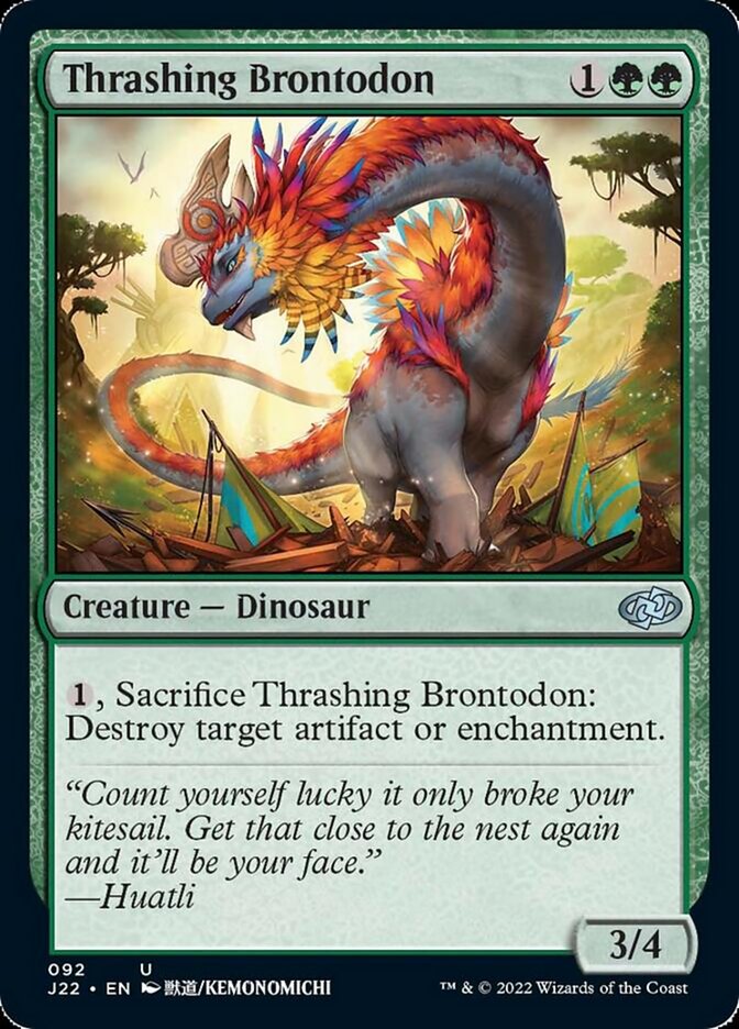 Thrashing Brontodon [Jumpstart 2022] | Good Games Morley