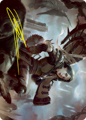 Sawblade Slinger Art Card (Gold-Stamped Signature) [Innistrad: Crimson Vow Art Series] | Good Games Morley