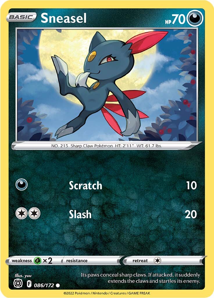 Sneasel (086/172) [Sword & Shield: Brilliant Stars] | Good Games Morley