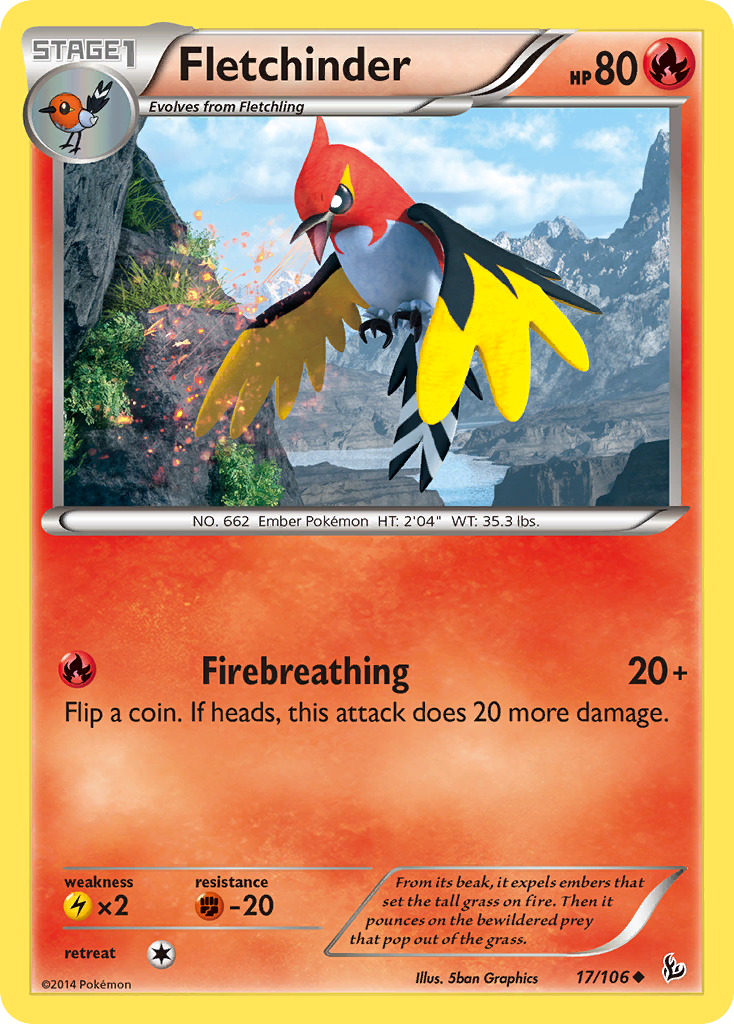 Fletchinder (17/106) [XY: Flashfire] | Good Games Morley