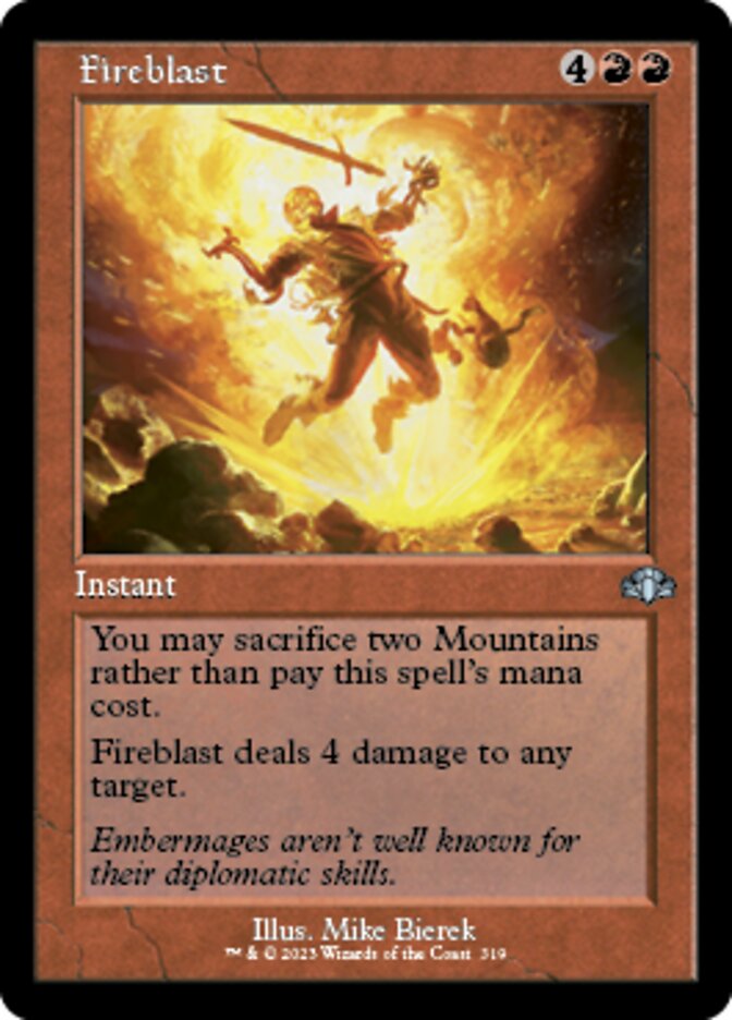 Fireblast (Retro) [Dominaria Remastered] | Good Games Morley
