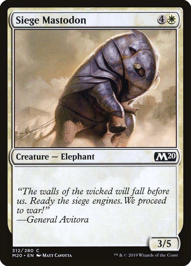 Siege Mastodon [Core Set 2020] | Good Games Morley