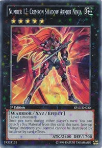 Number 12: Crimson Shadow Armor Ninja [SP13-EN030] Starfoil Rare | Good Games Morley