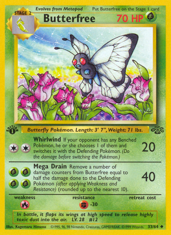 Butterfree (33/64) [Jungle 1st Edition] | Good Games Morley