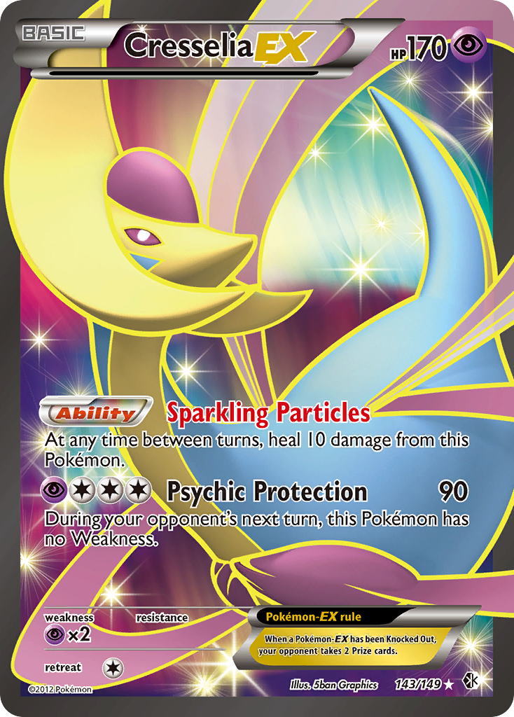 Cresselia EX (143/149) [Black & White: Boundaries Crossed] | Good Games Morley