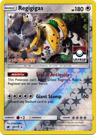 Regigigas (84/111) (League Promo 3rd Place) [Sun & Moon: Crimson Invasion] | Good Games Morley