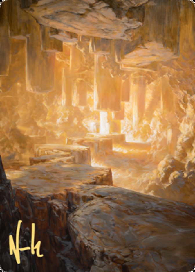 Pillarverge Pathway Art Card (Gold-Stamped Signature) [Zendikar Rising Art Series] | Good Games Morley