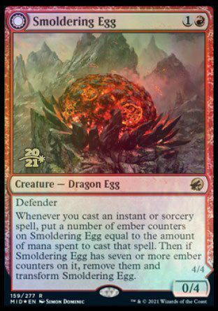 Smoldering Egg // Ashmouth Dragon [Innistrad: Midnight Hunt Prerelease Promos] | Good Games Morley