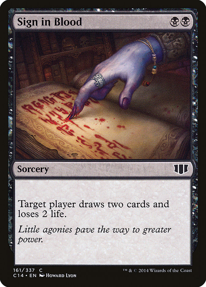 Sign in Blood [Commander 2014] | Good Games Morley