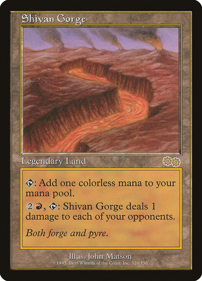 Shivan Gorge [Urza's Saga] | Good Games Morley