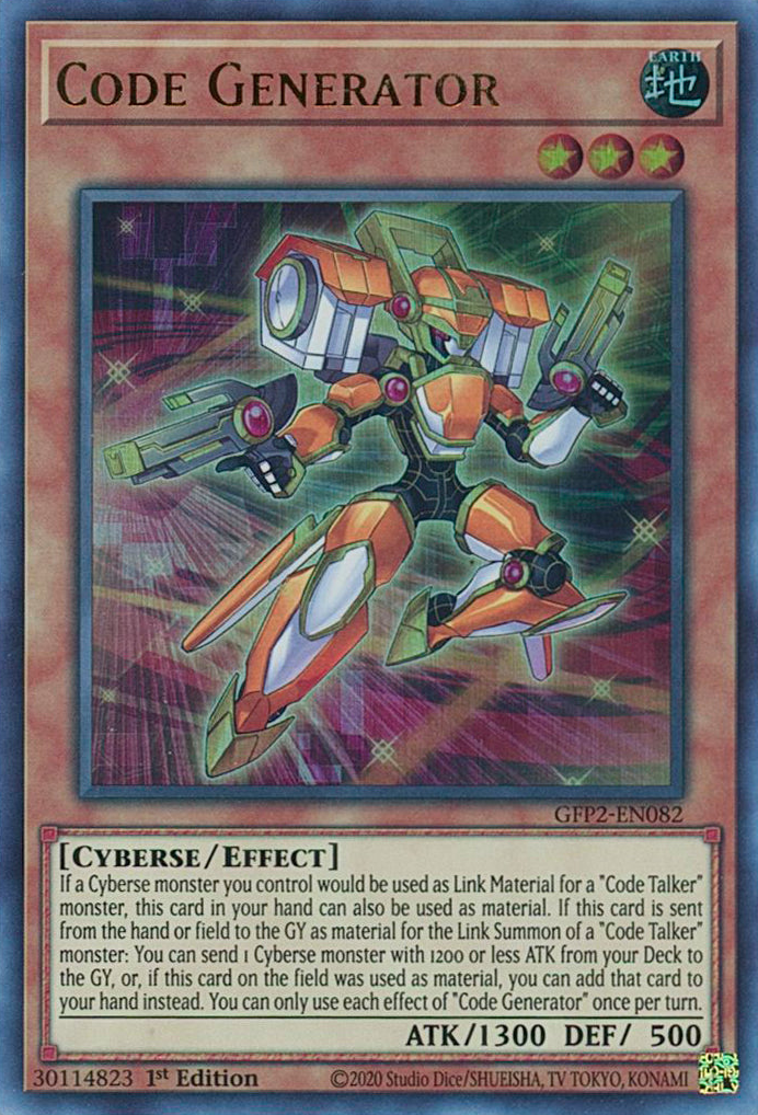 Code Generator [GFP2-EN082] Ultra Rare | Good Games Morley