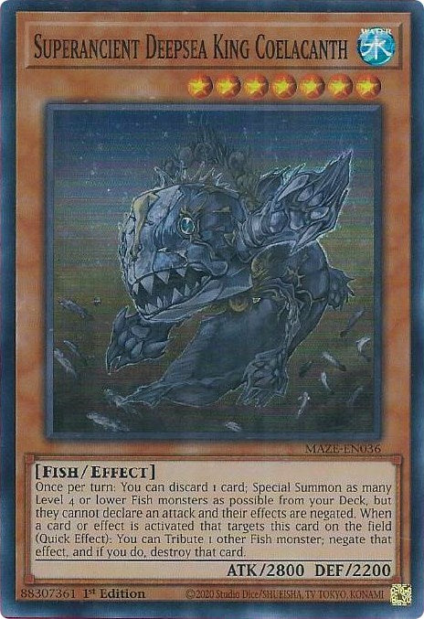 Superancient Deepsea King Coelacanth [MAZE-EN036] Super Rare | Good Games Morley