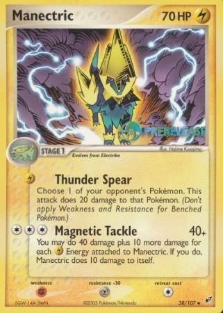 Manectric EX (38/107) (Deoxys Prerelease Promo) [Nintendo: Black Star Promos] | Good Games Morley