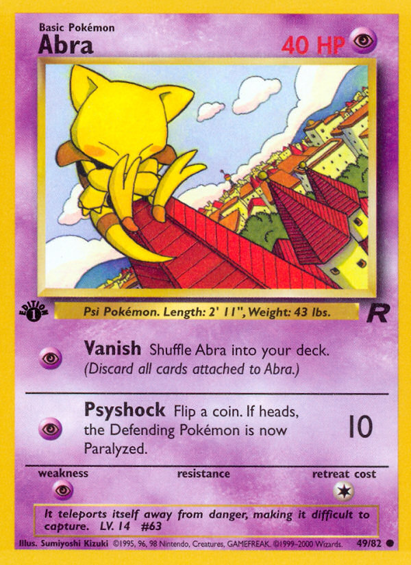 Abra (49/82) [Team Rocket 1st Edition] | Good Games Morley