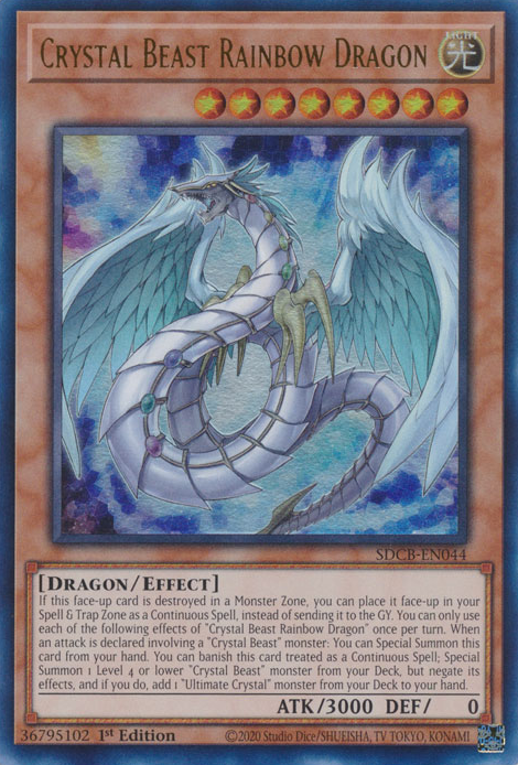 Crystal Beast Rainbow Dragon [SDCB-EN044] Ultra Rare | Good Games Morley