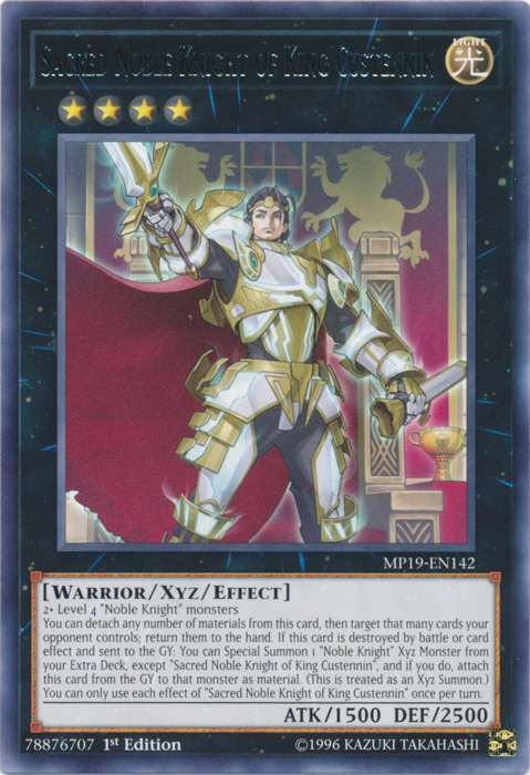 Sacred Noble Knight of King Custennin [MP19-EN142] Rare | Good Games Morley