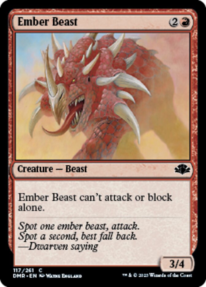 Ember Beast [Dominaria Remastered] | Good Games Morley