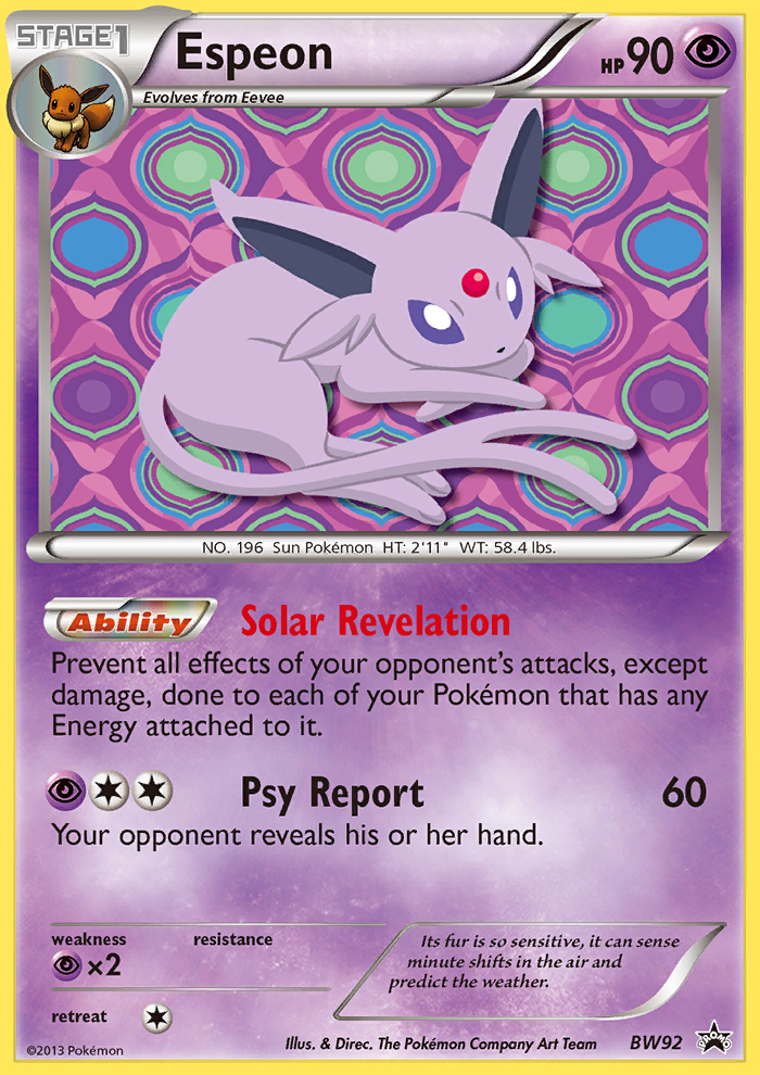 Espeon (BW92) [Black & White: Black Star Promos] | Good Games Morley