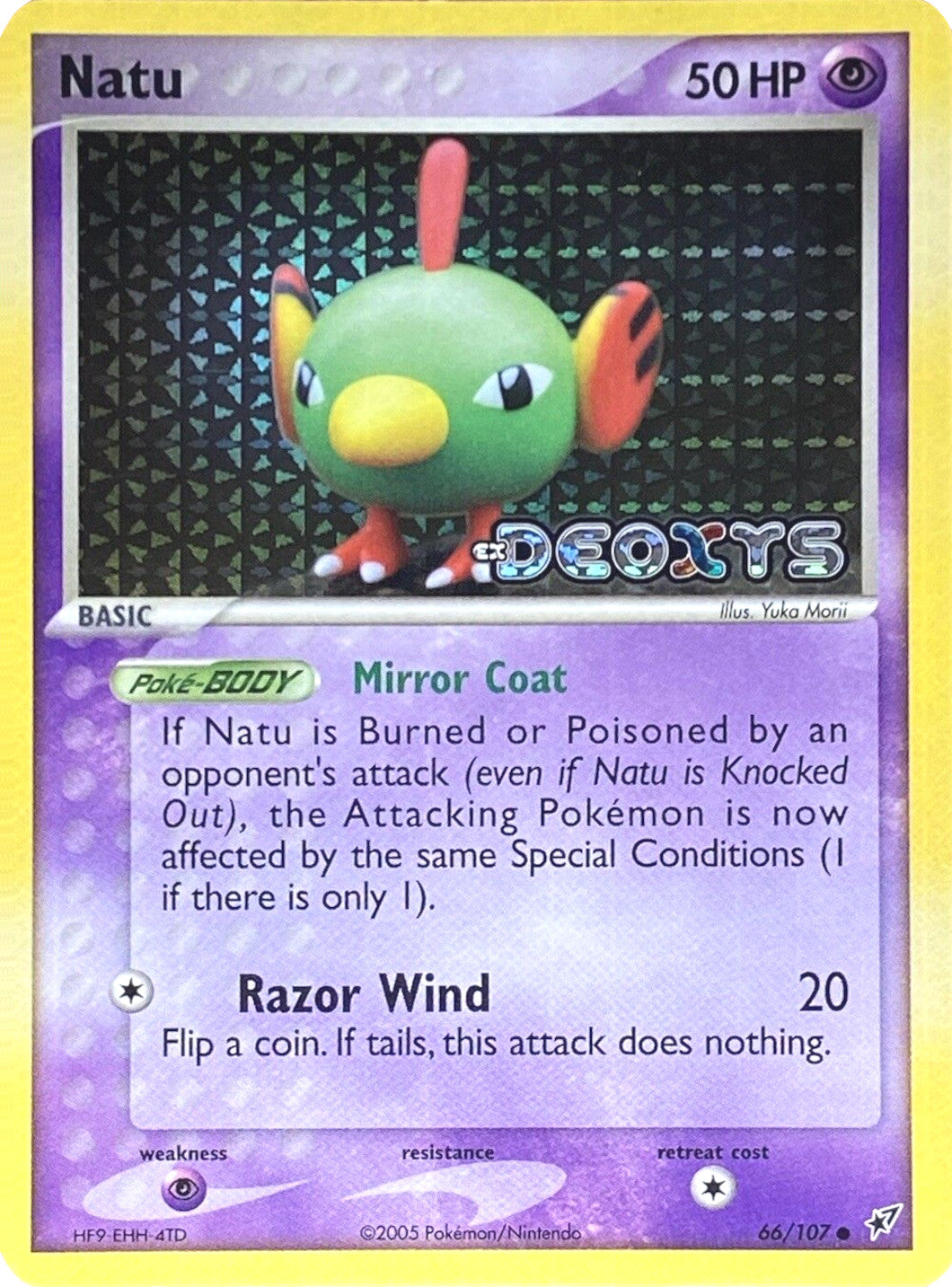 Natu (66/107) (Stamped) [EX: Deoxys] | Good Games Morley