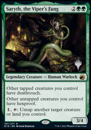 Saryth, the Viper's Fang (Promo Pack) [Innistrad: Midnight Hunt Promos] | Good Games Morley