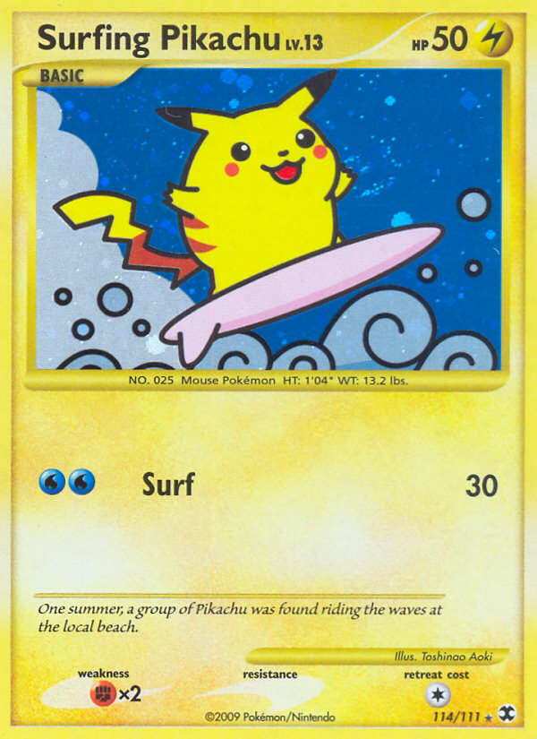 Surfing Pikachu (114/111) [Platinum: Rising Rivals] | Good Games Morley