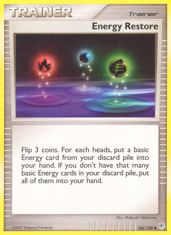 Energy Restore (106/130) [Diamond & Pearl: Base Set] | Good Games Morley