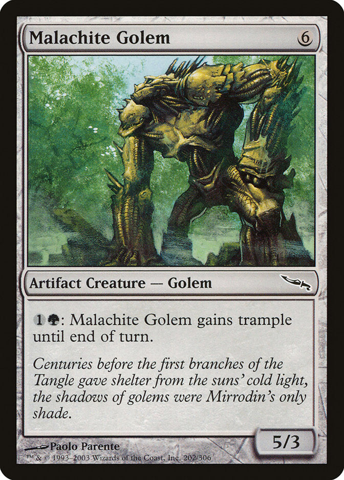 Malachite Golem [Mirrodin] | Good Games Morley