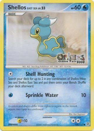 Shellos East Sea (106/132) (Origins Game Fair 2008) [Nintendo: Black Star Promos] | Good Games Morley