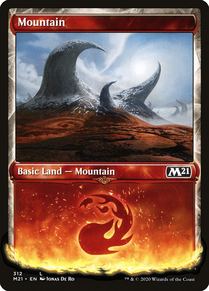 Mountain (312) (Showcase) [Core Set 2021] | Good Games Morley