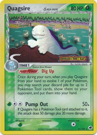 Quagsire (21/101) (Delta Species) (Stamped) [EX: Dragon Frontiers] | Good Games Morley