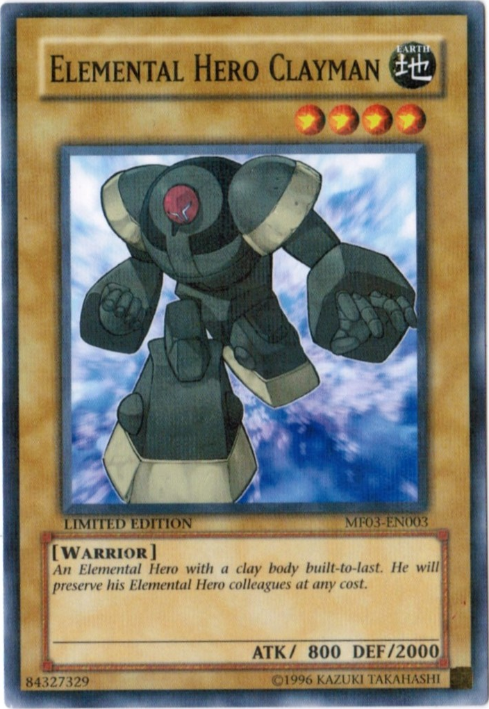 Elemental Hero Clayman [MF03-EN003] Parallel Rare | Good Games Morley