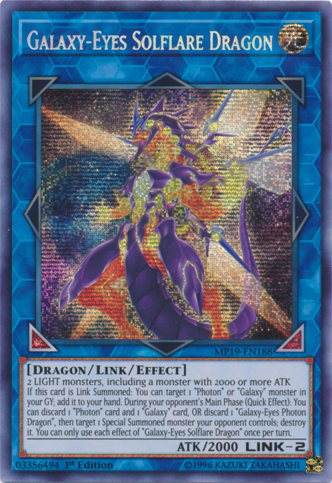 Galaxy-Eyes Solflare Dragon [MP19-EN188] Prismatic Secret Rare | Good Games Morley