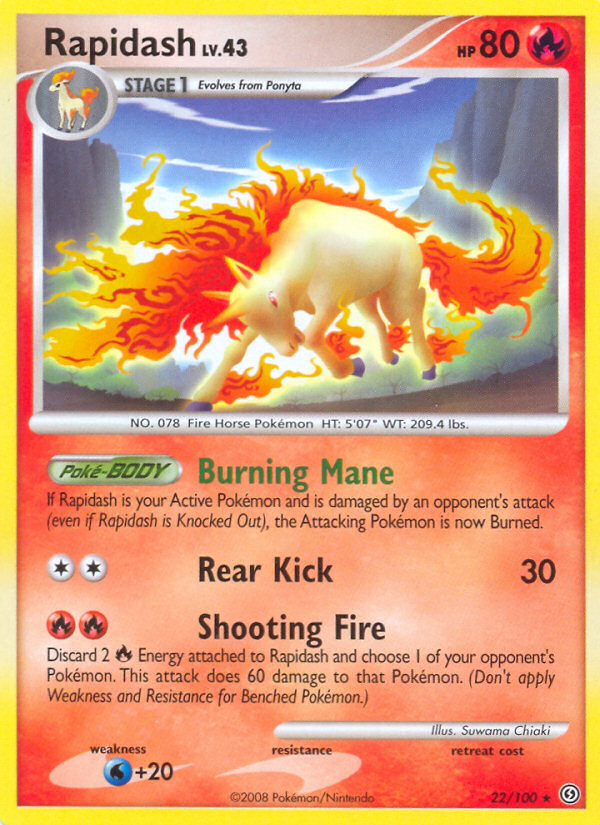 Rapidash (22/100) [Diamond & Pearl: Stormfront] | Good Games Morley