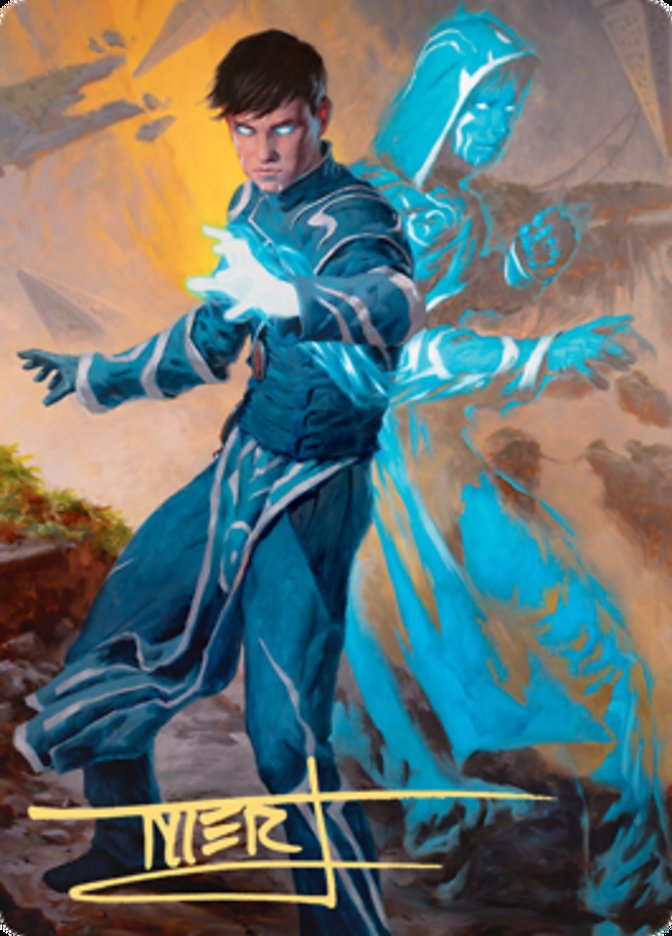 Jace, Mirror Mage 1 Art Card (Gold-Stamped Signature) [Zendikar Rising Art Series] | Good Games Morley