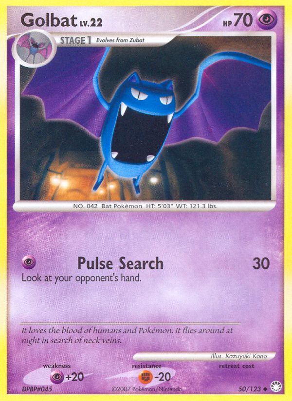 Golbat (50/123) [Diamond & Pearl: Mysterious Treasures] | Good Games Morley