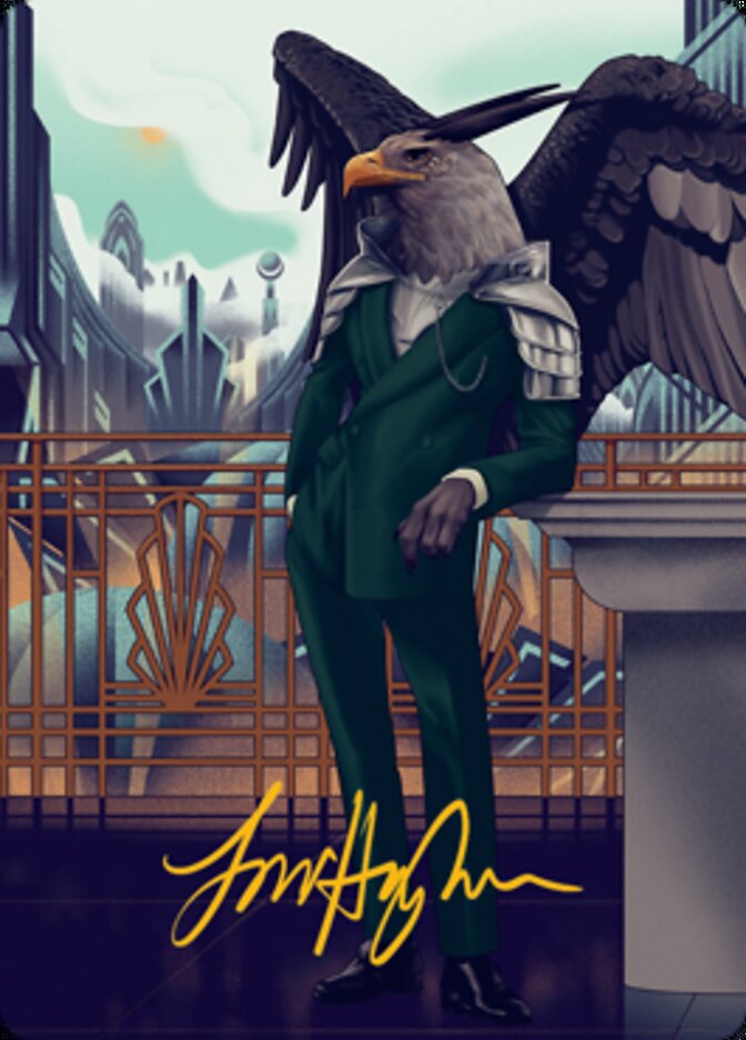 Falco Spara, Pactweaver 2 Art Card (Gold-Stamped Signature) [Streets of New Capenna Art Series] | Good Games Morley