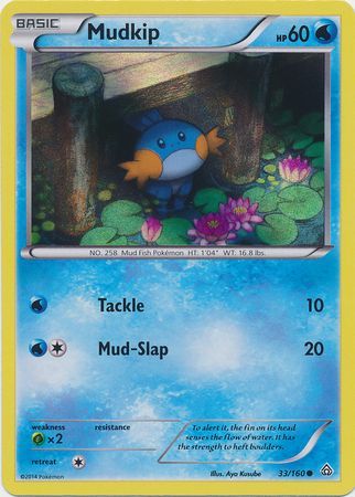 Mudkip (33/160) (Sheen Holo) [XY: Primal Clash] | Good Games Morley