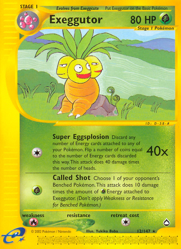 Exeggutor (12/147) [Aquapolis] | Good Games Morley