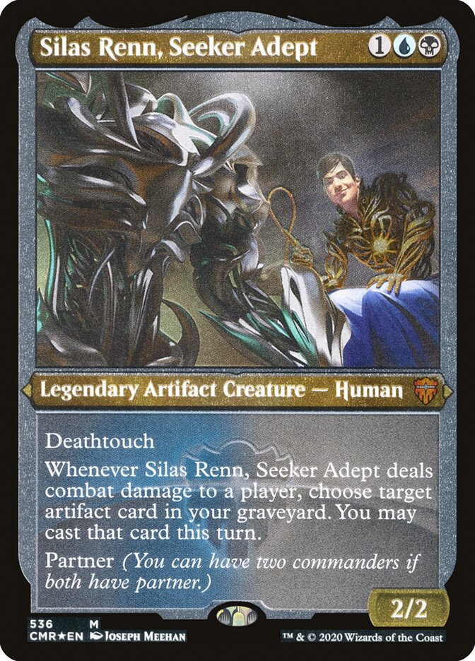 Silas Renn, Seeker Adept (Etched) [Commander Legends] | Good Games Morley