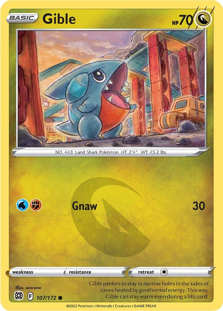 Gible (107/172) [Sword & Shield: Brilliant Stars] | Good Games Morley